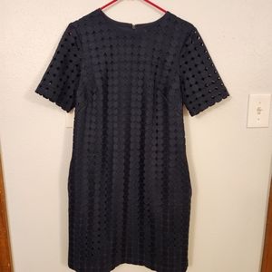 Banana Republic size 8 Navy dress, cut out short sleeves, WITH POCKETS.